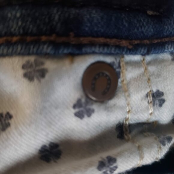 Lucky Brand Jeans Women's Hayden Crop Medium Mid Rise Denim Tapered Raw Hem 4/27 - Picture 9 of 13